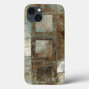 An Abstract in Blue and Brown iPhone 13 Case