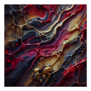 An Abstract Layers Of Veins - Embossed Art Poster