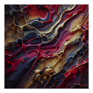An Abstract Layers Of Veins - Embossed Art Poster