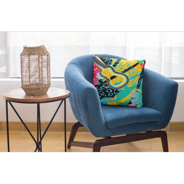 An Abstract Musical Blend Throw Pillow (Creator Uploaded)