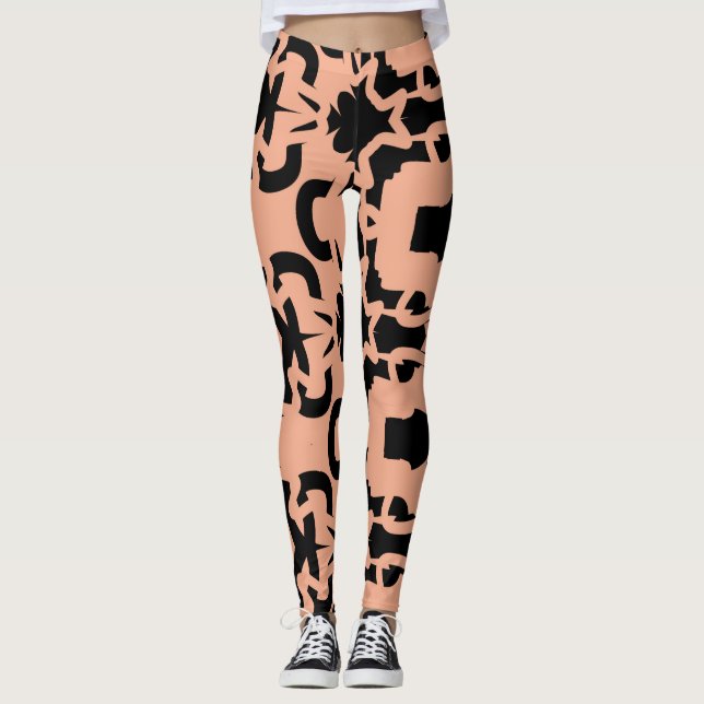 An abstract "Ratti_Creative_Arts" Leggings (Front)