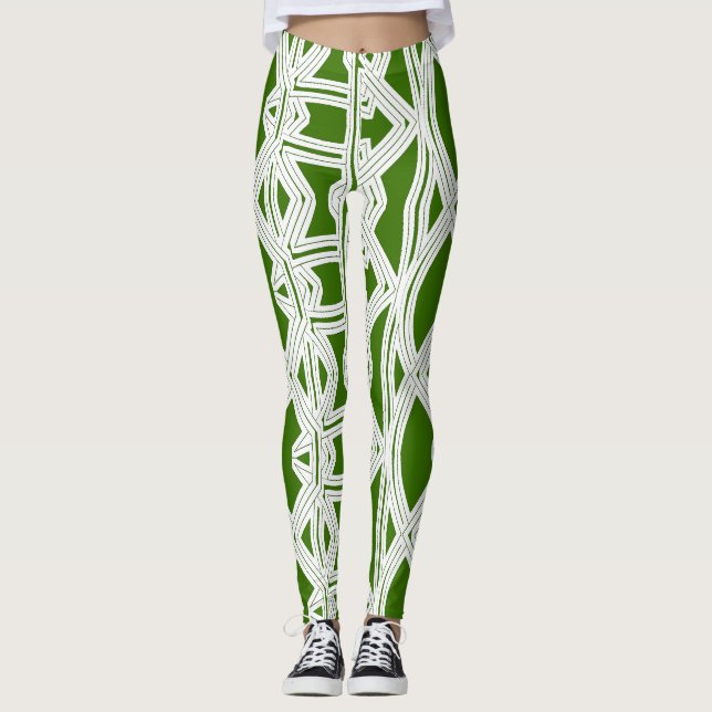 An abstract "Ratti_Creative_Arts" Leggings (Front)