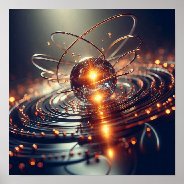 An abstract technical background image poster (Front)