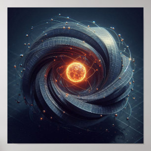 An abstract technical background image poster