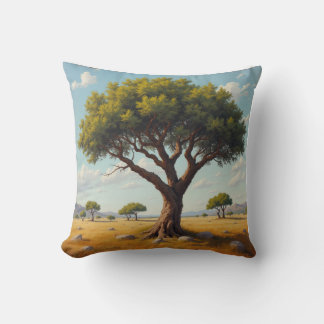an acacia tree pillow cushion