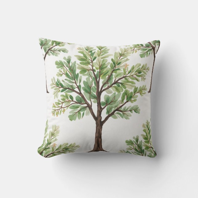 an acacia tree pillow cushion (Front)