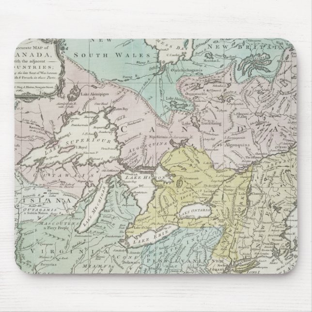 An Accurate Map of Canada, 1761 Mouse Pad (Front)