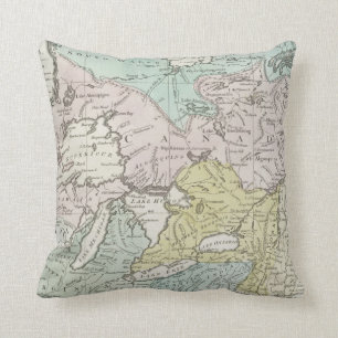 An Accurate Map of Canada, 1761 Throw Pillow
