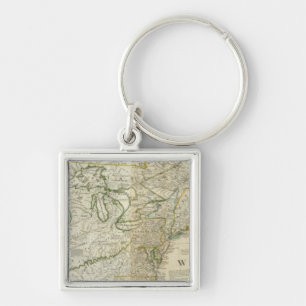 An Accurate Map Of North America Northern section Keychain