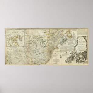An Accurate Map Of North America Northern section Poster