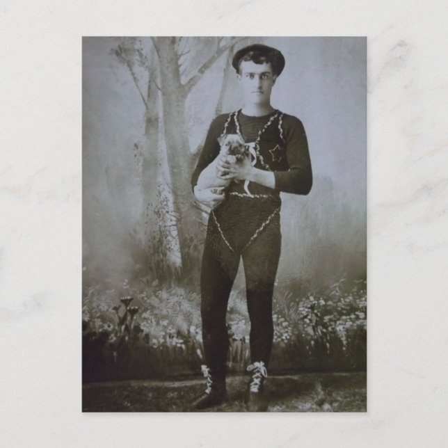An Acrobat and His Dog Postcard (Front)