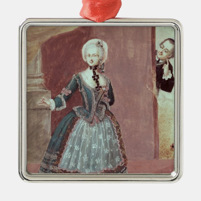 An Actress in the Role of Rosine Metal Ornament (Front)