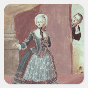 An Actress in the Role of Rosine Square Sticker