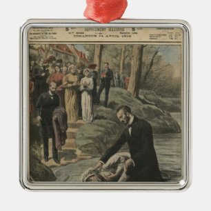 An Adventist baptism in La Marne Metal Ornament