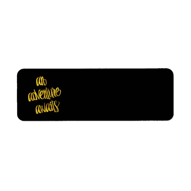 An Adventure Awaits Quote Gold Faux Foil Quotes (Front)