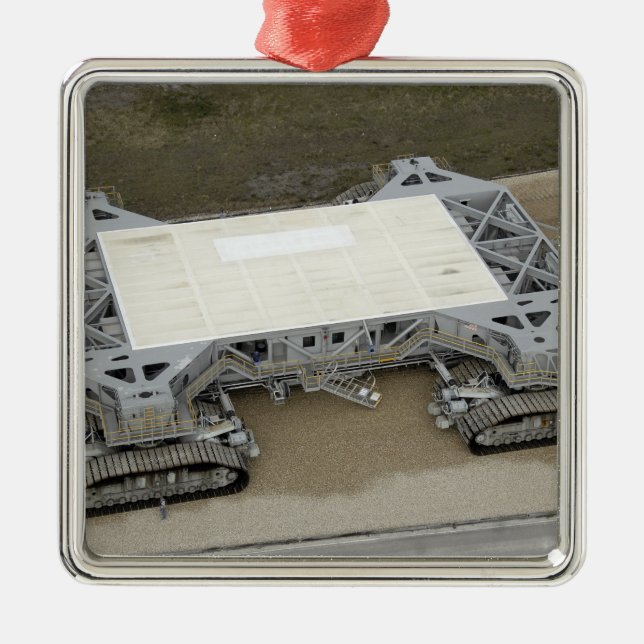 An aerial view of the crawler-transporter metal ornament (Front)