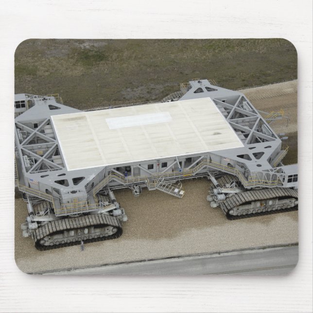 An aerial view of the crawler-transporter mouse pad (Front)