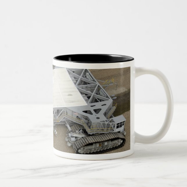 An aerial view of the crawler-transporter Two-Tone coffee mug (Right)