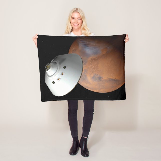 An Aeroshell-Encased Spacecraft Approaching Mars. Fleece Blanket (In Situ)