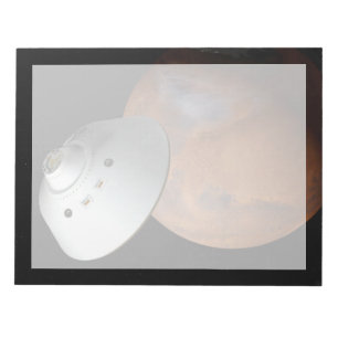 An Aeroshell-Encased Spacecraft Approaching Mars. Notepad