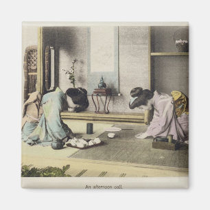 An Afternoon Call, c.1880 (hand coloured albumen p Magnet