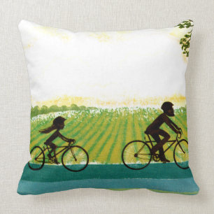 An Afternoon Ride Throw Pillow