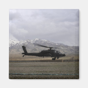 An AH-64A Apache taking off Magnet