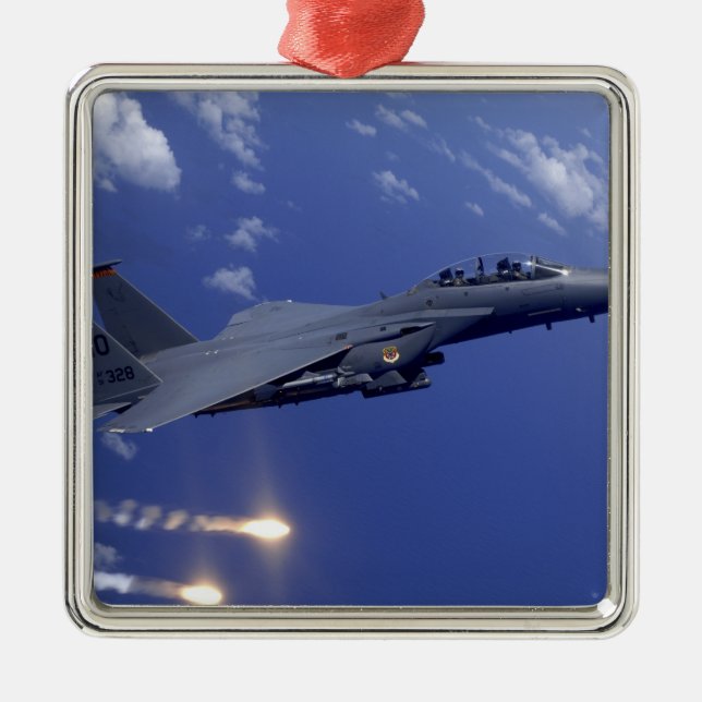 An Air Force F-15E Strike Eagle Metal Ornament (Front)