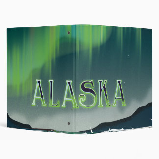 An Alaskan Aurora Vintage Travel poster Binder
