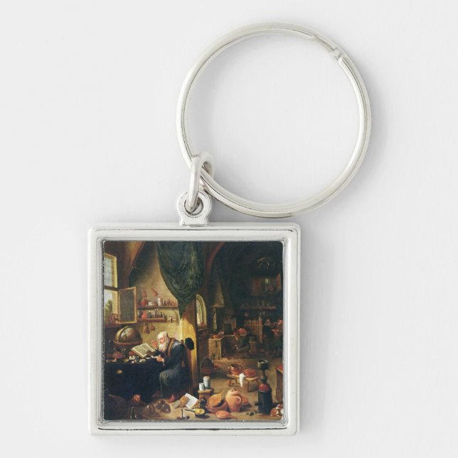 An Alchemist in his Workshop Keychain (Front)
