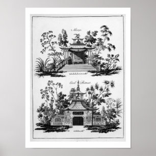 An Alcove and a Cool Retreat, from 'Chinese Archit Poster