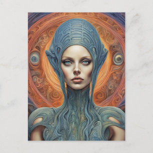 An Alien Woman Postcard