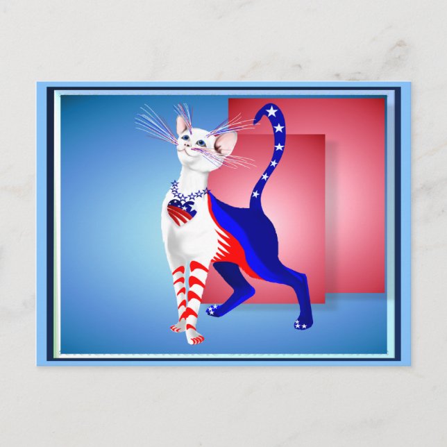 An All American Cat Postcard (Front)