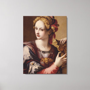 An Allegorical Figure/Michael Tosini Wrapped Canvas Print