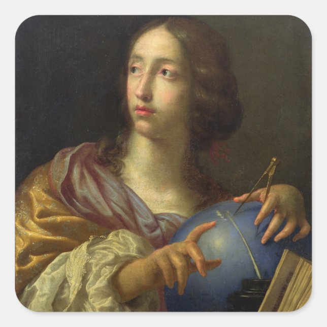 An Allegory of Astronomy Square Sticker (Front)