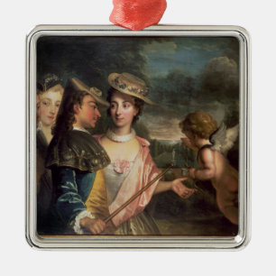 An Allegory of Courtship Metal Ornament