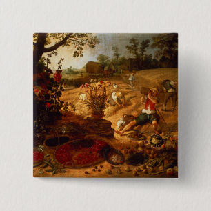 An allegory of Summer 2 Inch Square Button