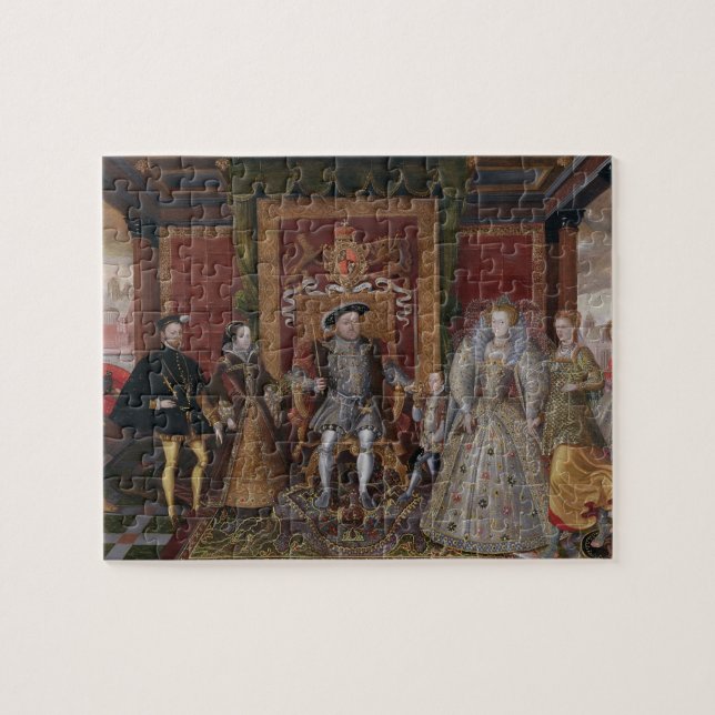 An Allegory of the Tudor Succession: The Family of Jigsaw Puzzle (Horizontal)