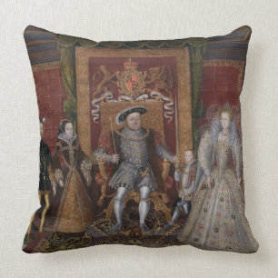 An Allegory of the Tudor Succession: The Family of Throw Pillow