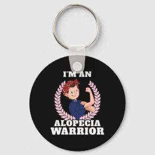 An Alopecia Warrior Alopecia Areata Awareness Gift Keychain