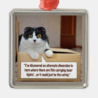 An alternate dimension metal ornament