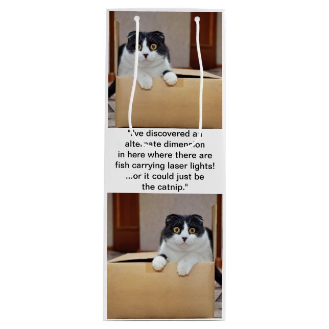 An alternate dimension wine gift bag (Front)