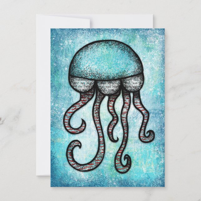 An Amenable Jellyfish Greeting Card (Front)
