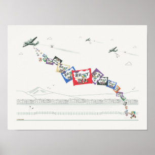 An American B52 Ramen Noodle Drops Poster