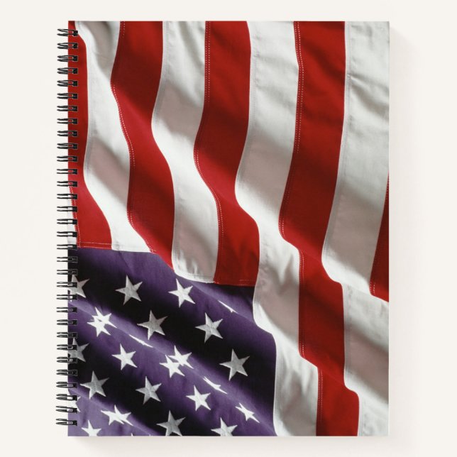 An American Flag - Stars and Stripes Notebook (Front)