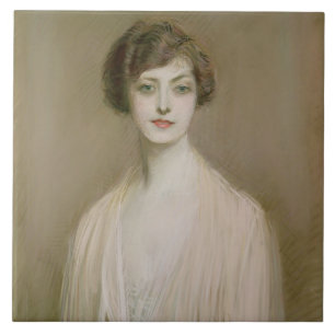 An American (pastel on canvas) Tile