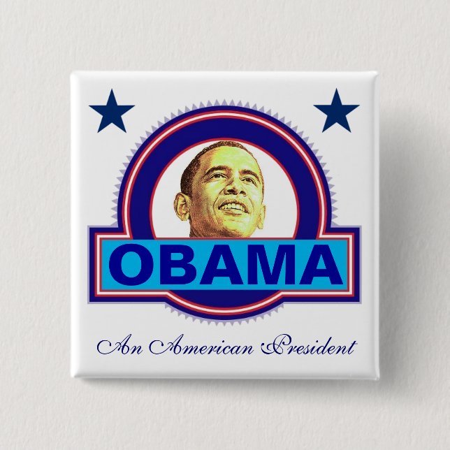 An American President 2 Inch Square Button (Front)