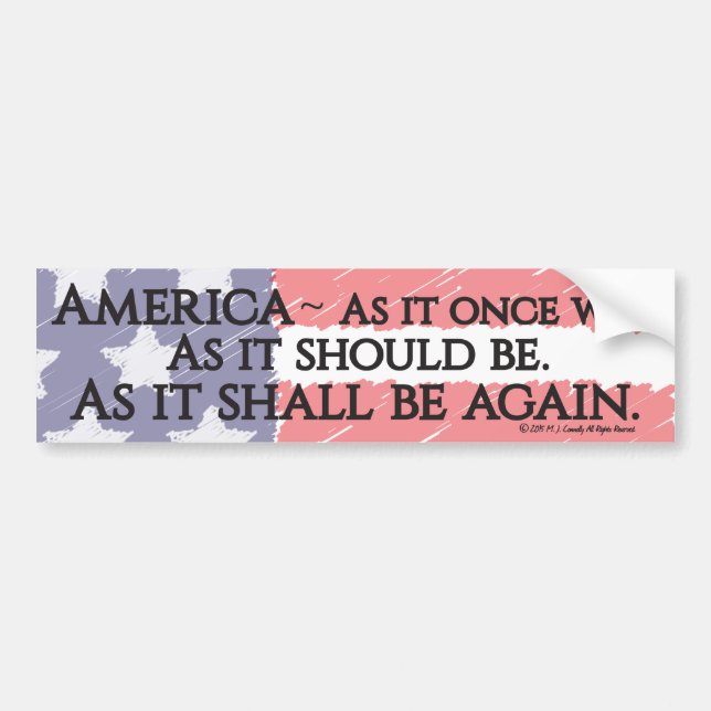"An American Toast" bumper sticker (Front)