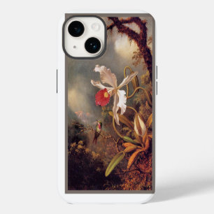 An Amethyst Hummingbird with a White Orchid iPhone 14 Case