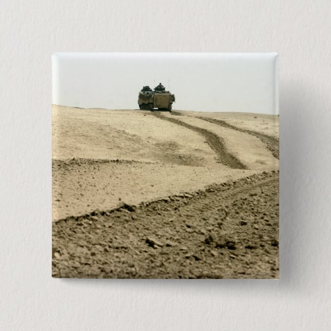 An amphibious assault vehicle 2 inch square button (Front)